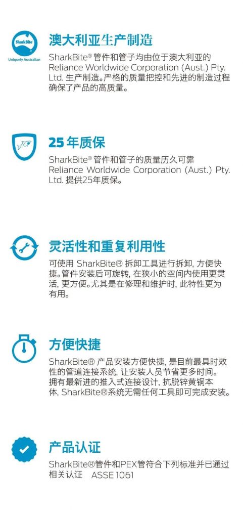 用“鯊魚”連接管道要幾個步驟?- 用“鯊魚”連接管道要幾個步驟?-